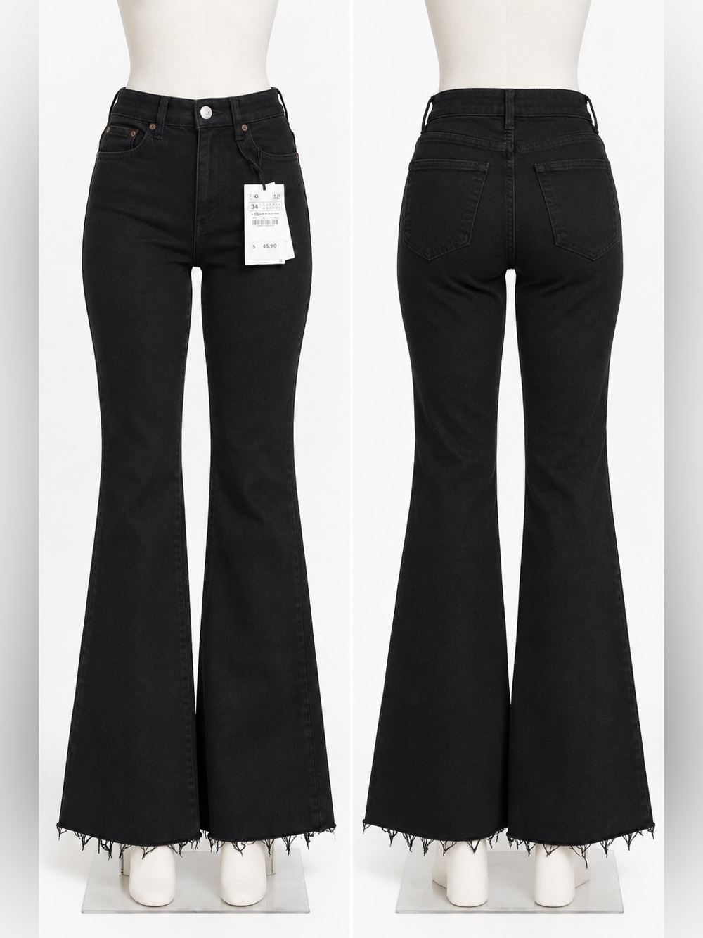 Zara Black Flared Jeans size 2 — NWT